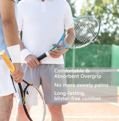 Tennis Racket Grip Tape, 3/6/12 Pack Precut Anti Slip Tennis Grip Tape, Absorbent Dry Feel Tennis Grips Overgrip for Tennis, Pickleball - color: MintCream