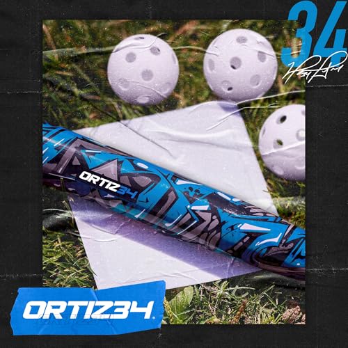 Ortiz34 Bat & Ball Set - Graffiti Plastic Bat & Ball Homerun Set- David Ortiz Backyard Baseball Set for Youth, Kids, Teenagers, Adults (Bat & Ball Set, Blue) - color: Blue, style: Bat & Ball Set
