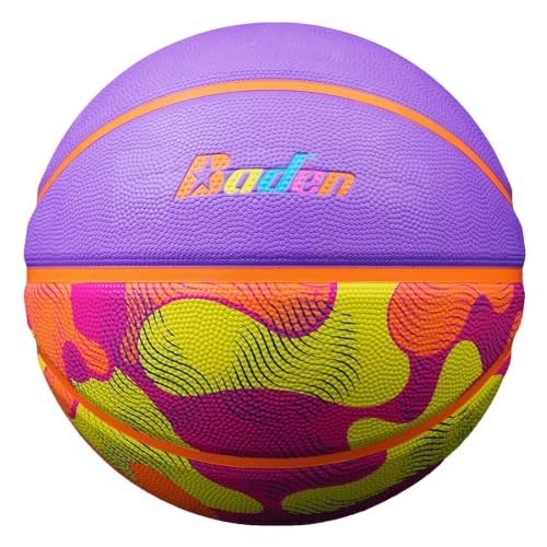 Baden | Legend Court Canvas | Creative Design Outdoor Rubber Game Basketball | Youth & Adult Size 5,6,7 - color: Lava Love, size: Size 7 (29.5")