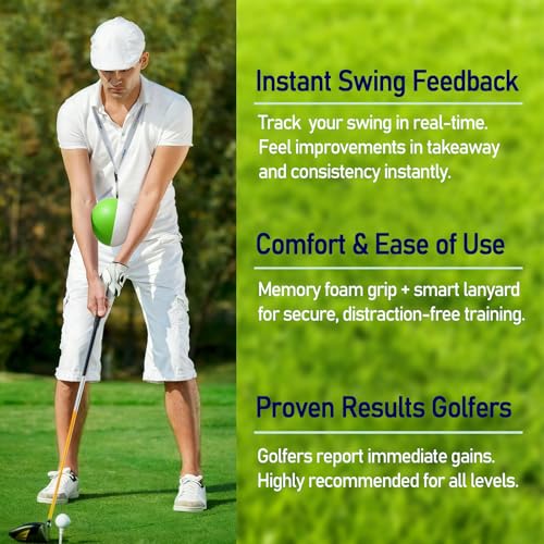 Compression Golf Swing Trainer Ball – Master Forearm Connection & Impact Position | Fix Chicken Wing Slicing & Scooping | Enhance Tempo, Lag & Pure Ball Striking | Soft Memory Foam Golf Training Tool