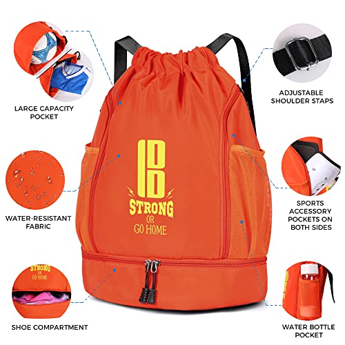 brooman Youth Soccer Bags Boys Girls Backpack for Soccer Basketball Volleyball & Football with Ball Compartment