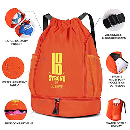 brooman Youth Soccer Bags Boys Girls Backpack for Soccer Basketball Volleyball & Football with Ball Compartment