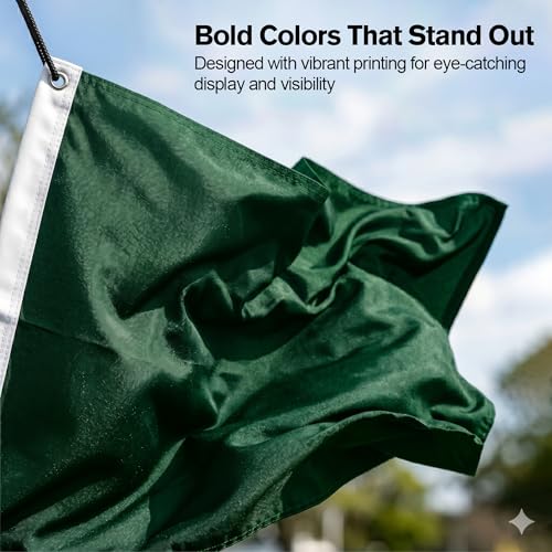 DMSE Solid Green Flag, 3x5 Flag, UV Resistant, Fade Resistant Material with Metal Grommets (3ft x 5ft), (Polyester), (Green) - color: Green, size: Polyester (3 x 5 ft)