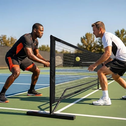 Portable Pickleball Net System, Pickle Ball Set with Wheels for Driveway, Indoor Steady Pickleball Stand with Carrying Bag for Backyards Outdoor