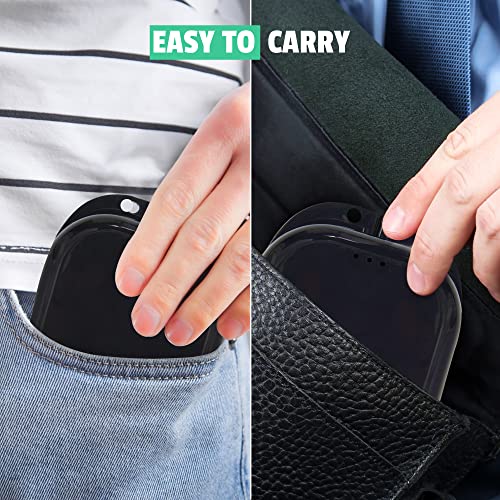 Retainer Case - Pack of 2 - Odorless Mouth Guard Case-Retainer Holder-Ventilated, Durable & Hygienic Guard Case for Carrying and Protecting Braces, Partial Dentures & Aligners-Black-3.14 x 3.14 x 1.1