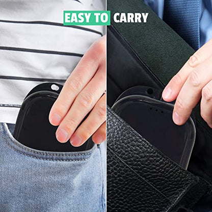 Retainer Case - Pack of 2 - Odorless Mouth Guard Case-Retainer Holder-Ventilated, Durable & Hygienic Guard Case for Carrying and Protecting Braces, Partial Dentures & Aligners-Black-3.14 x 3.14 x 1.1