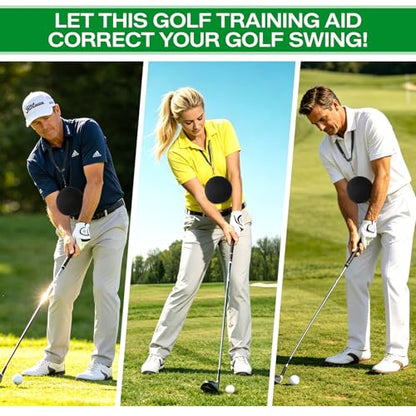Esoes Golf Swing Ball Training Ball Golf Swing Training aid Inflatable Swing Trainer with Pump & Golf Tee Storage Pouch, Aid for Swing Correction, Prevents Chicken Wing Swing