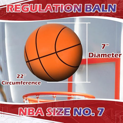 Silent Basketball Size 3/5 (22"/27.5") Ultra-Quiet No-Noise Indoor Training Ball, Soft Bounce Design, Not Vacuum Shipped, Premium Soft Foam Silent Basketball with Individual Gift Packaging - size: Size 3