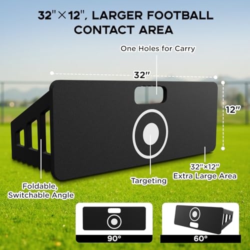 Soccer Rebounder Board Trainer，2 Way Kickback Panel for Passing, Shooting Ball Control Solo Team Football Training Equipment for Agility, Reflex Skill Drills