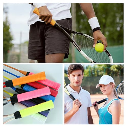 XIPEGPA 20 PCS Tennis Racket Grip Tape Badminton Racket Grip Tape for Tennis Badminton Squash Rackets