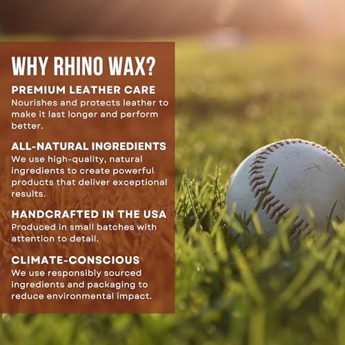 Rhino Wax - Baseball Glove Break-in Kits - May Include Premium Oil for Ball Gloves, Mallet for Breaking in, Shaping Wrap, and Microfiber Cloth - Everything to Get Your Glove Game Ready - size: Basic Breakin Kit