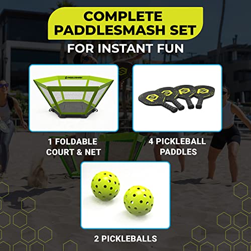 PaddleSmash - Pickleball Yard Game As Seen on Shark Tank - Beach, Backyard, Tailgate & Lawn, Outdoor Activities for Adults and Family - Easy Assembly