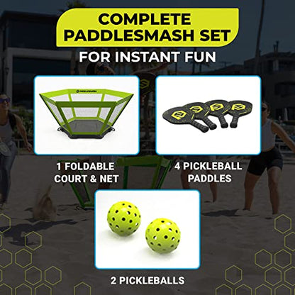 PaddleSmash - Pickleball Yard Game As Seen on Shark Tank - Beach, Backyard, Tailgate & Lawn, Outdoor Activities for Adults and Family - Easy Assembly