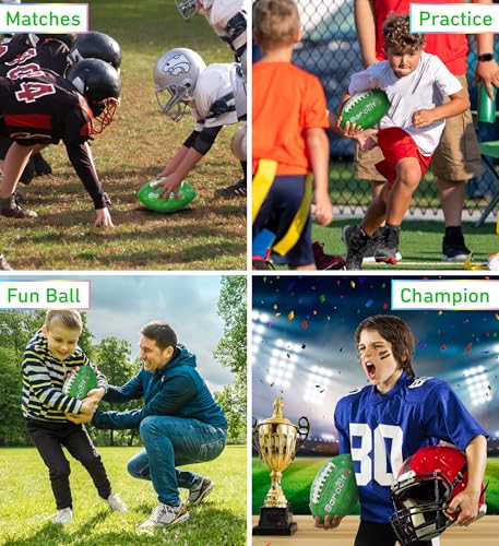 Football Premium Boy and Girl Official Match Ball with Reflective Iridescent Rainbow Hex Pattern, Durable Indoor, Outdoor, Training Practice Game Playtime