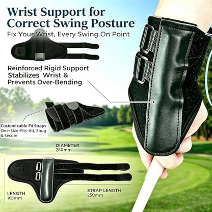 Golf Swing Trainer Kit for Right Handed Golfers Only – 3-in-1 Set Includes Swing Trainer, Wrist Fixator & Grip Trainer – Perfect for Tempo, Posture & Grip Correction – Portable Practice Aid