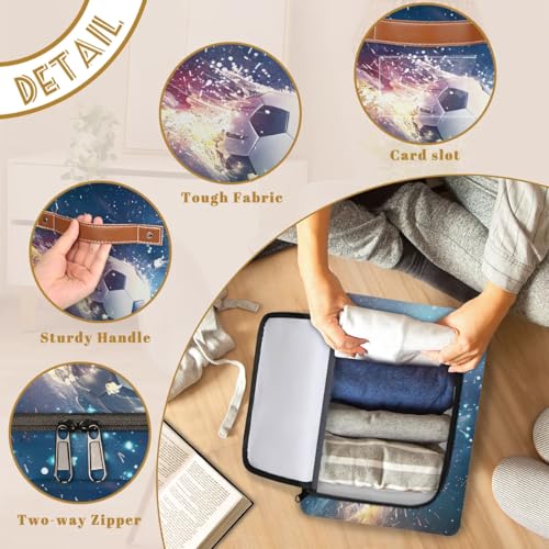 Soccer Sports Storage Bins with Zipper Lid Collapsible Storage Bags Foldable Stackable Storage Boxes Clothes Organizer Containers with PU Leather Handles (23L-2 Pack) - size: 2-Pack 14.2x10.2x10 in