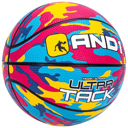 AND1 Mini Basketball Pack Set for Kids (Deflated w/Pump Included): - 7-Inch Premium Youth Size Basketballs, Easy to Grip - color: Neon Camo, size: 3
