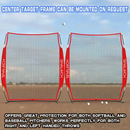 Portable Batting & Pitching Screen for Baseball/Softball - Works for Both Right & Left-Handed Players and Protects Pitchers & Coaches