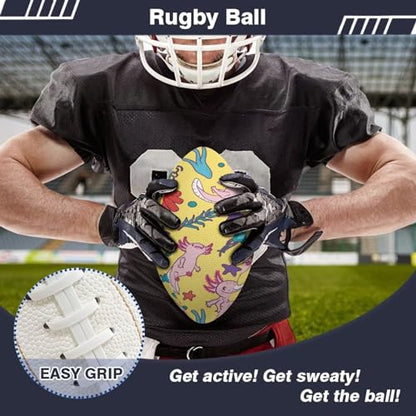 SYtrade Recreational Football Game Footballs PU Composite Leather Footballs for Training Indoor Outdoor - color: Axolotl Starfish Yellow