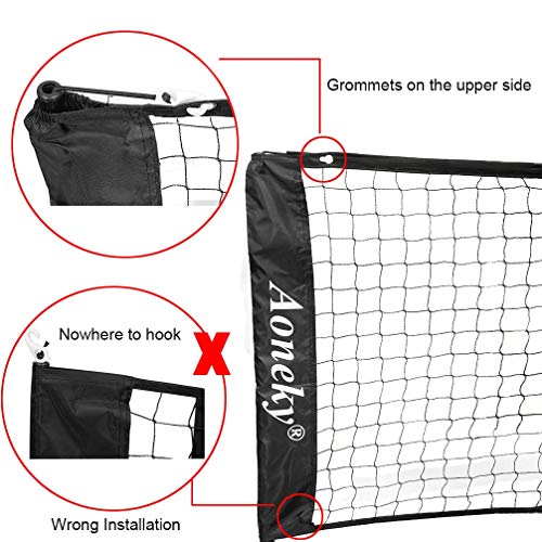 Aoneky Mini Portable Tennis Net for Driveway - Kids Soccer Tennis Net - Pickleball Net - size: 18 Feet
