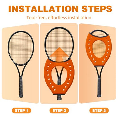 MR Sweet Spot Trainer, Tennis Racket Sweet Spot Trainer Protection Cover, Tennis Pointer Swing Training Aid Protection Cover Swing Training Aid for Starter, Set of 2