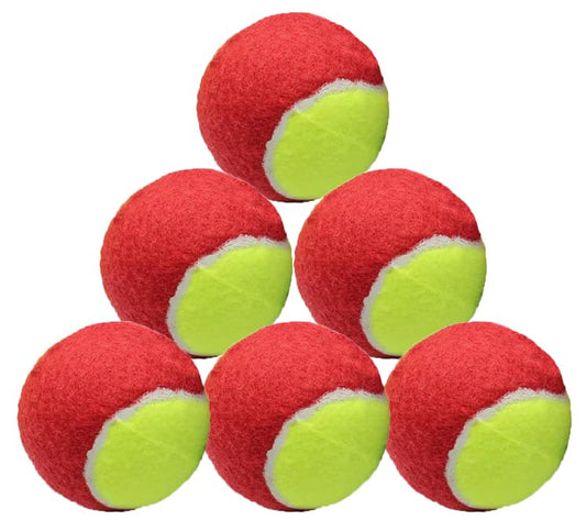 Tennis Balls Low Compression Stage Tennis Ball for Beginners Youth Training Practicing for Easy Transport - color: Red