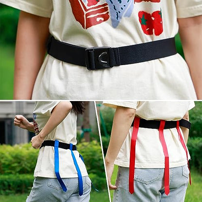Flag Football Belts Kids, 14 Player Adjustable Flag Football Set with 42 Flags for Youth, Teens, Youth and Adults Sports Training Equipment, Easy Tear Away