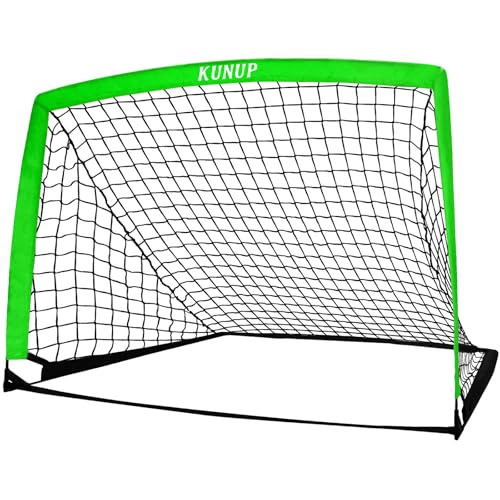 5×3 6x4 9x5 FT Portable Kids Soccer Goal for Backyard, Foldable Soccer Practice Net with Carrying Bag for Toddler Youth Adult Pop Up Soccer Training Equipment Indoor and Outdoor Sports Game - color: Green, style: 5x3FT