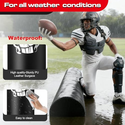 Football Tackle Dummy - 2 Pcs Athletic Agility Dummy with Heavy-Duty EPE Foam, Portable Handles, Semi-Circular Design, Footwork Drills Sports Training for Youth & Adults