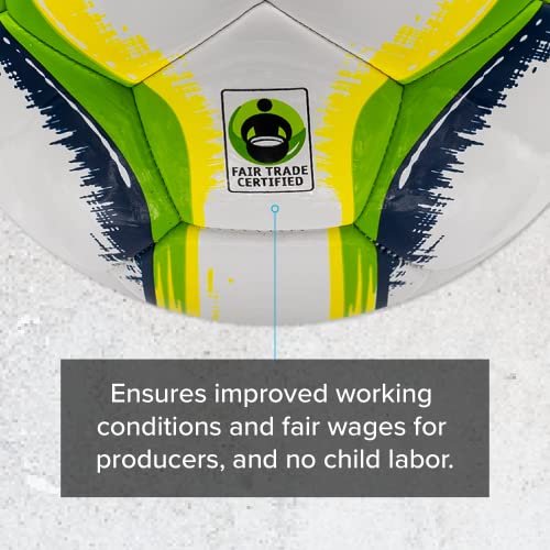 Senda Rio Premium Training Low-Bounce Futsal Ball, Fair Trade Certified - color: Green/Yellow, size: 3