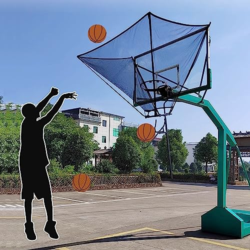 Portable Basketball Shot Trainer Aid, Rebounder Basketball Return Attachment for Hoop, Basketball Shooting Training Equipment