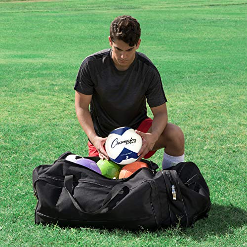 Champion Sports Wheeled Equipment Bag – Large Rolling Sports Gear Bag for Baseball, Football & Travel