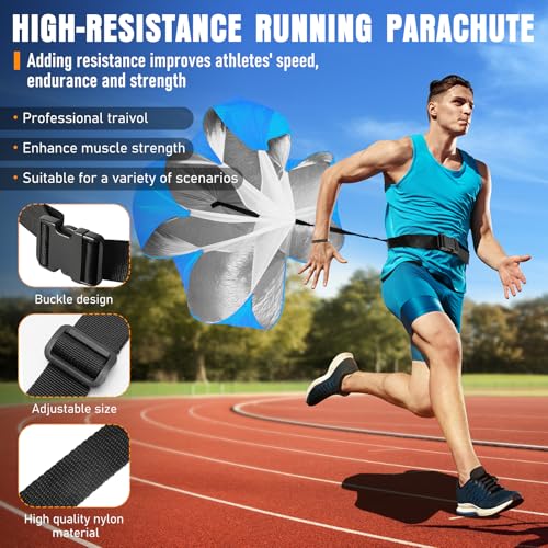 MUROZA Agility Ladder, Agility Speed Training Equipment Set, 20ft Speed Ladder, 12 Soccer Cones, 4 Hurdles, Jump Rope, Running Parachute, Soccer Football Basketball Training Equipment Accessories
