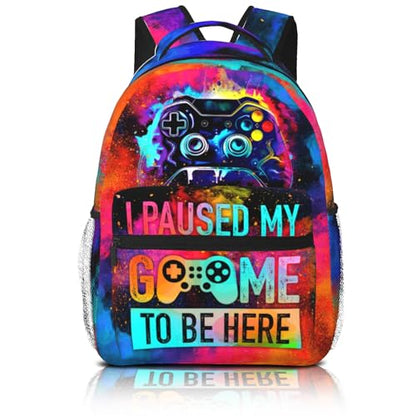 School Backpack for Boys Video Game Backpack for Kids Children Teens Elementary Middle School - Students Bookbag Ages 6-18, Game Bookbag Travel Back Pack - color: Graffiti Gamepad