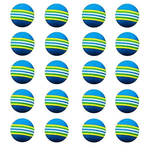 Scott Edward Air Golf Practice Balls, Bright Multicolor and Lightweight Sponge Ball, 20 Pieces, Golf Training Indoor and Outdoor, for Backyard Hitting Mat, Soft - color: Blue