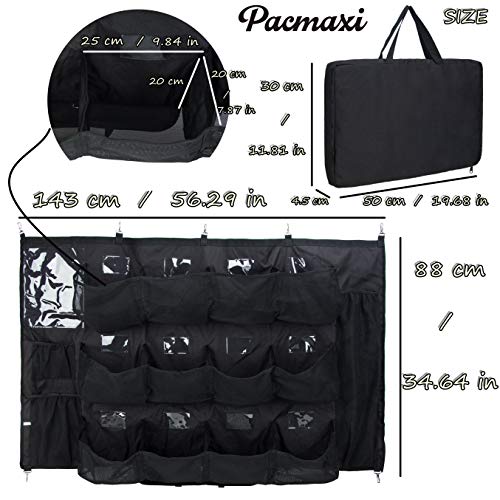 PACMAXI Hanging Helmet Bag - Organize Baseball Equipment - Helmets, Gloves, Bats, Balls - 12 Player Dugout Storage