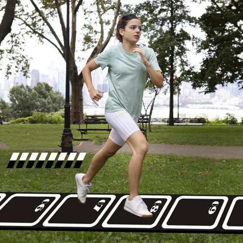 Non-Slip Agility Ladder – 250/350/450cm Jacob, Soccer Practice Tool, Speed Supply | Perfectly Great for Sports Fitness Exercise, Portable - size: 250x34x0.3CM