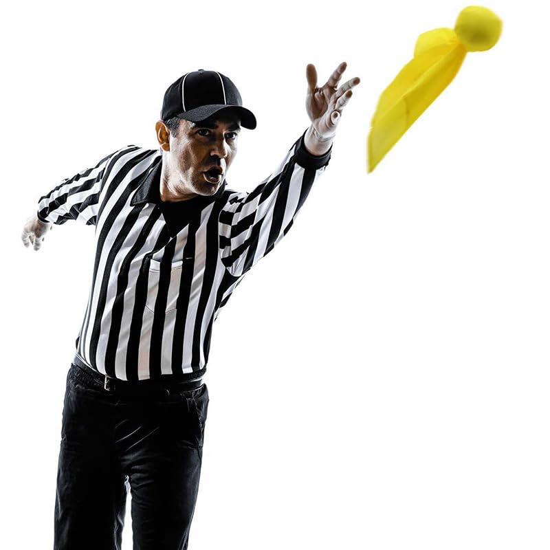 Yellow Penalty Flag Football Flags Sports Tossing Flags Set for Party Football Belts Teams Sports Set, Referee Flags, Yellow Accessories, Pop Flag