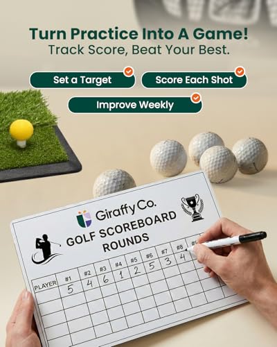 Golf Chipping Net Set with Mat & Practice Balls - Pop-Up 3-Target Chipping Net, Scoring Board, Tee & Carry Bag - Indoor/Outdoor Backyard Short Game Training Aid
