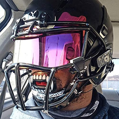 Oral Mart Flag Football Mouth Guard with 3D LipFit Design for Kids - Youth Football Mouthguard (No Boil) Cool Instant Fit Lip Guard Mouthpiece for Braces (Detachable Helmet Strap Included) - color: Fangs/Vampire