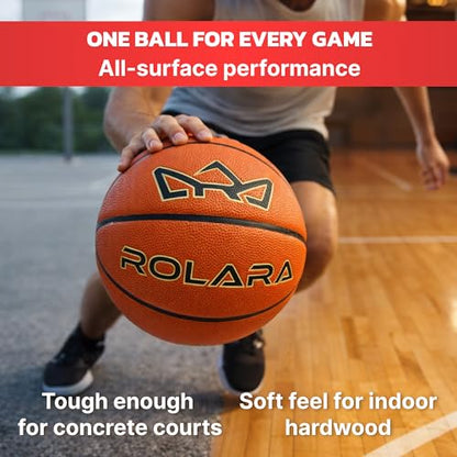 PRO Basketball - NFHS Approved Japanese Composite Leather Basketballs with Butyl Bladder for Superior Air Retention - Professional Indoor Outdoor Ball - size: 6