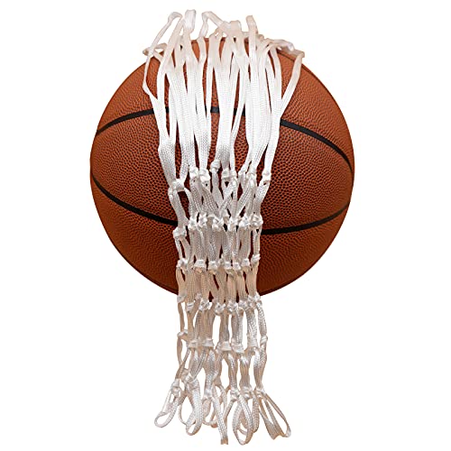 Sanung 2 Pack Basketball Nets Replacement 12 Loops Rim All-Weather Polyester Anti Whip with Carrying Bag for Standard Size and Home Use Basketball Hoop