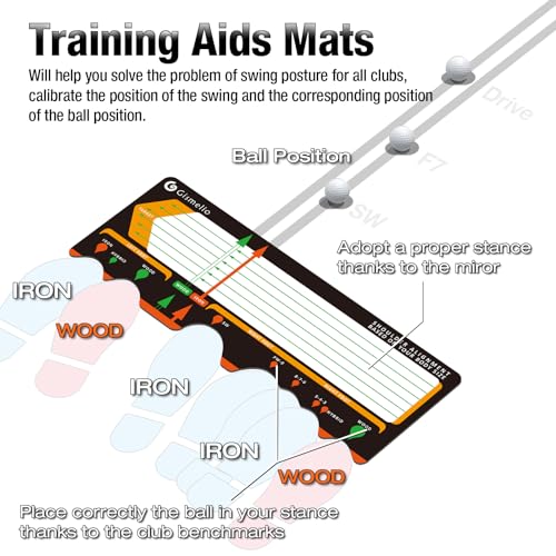 Golf Training Mat for Beginners Posture Assistance and Entry-Level Stance Corrector Trainer with Golf Training Aid