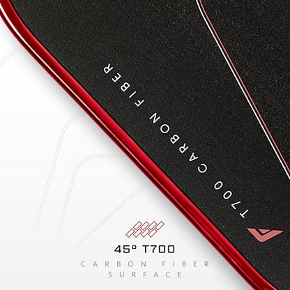 Franklin Sports PRO Pickleball Paddles – C45 Carbon Fiber Series - Official USAP + UPA Approved – Pro Player Design - color: Dynasty |Electric Red, size: 14 mm