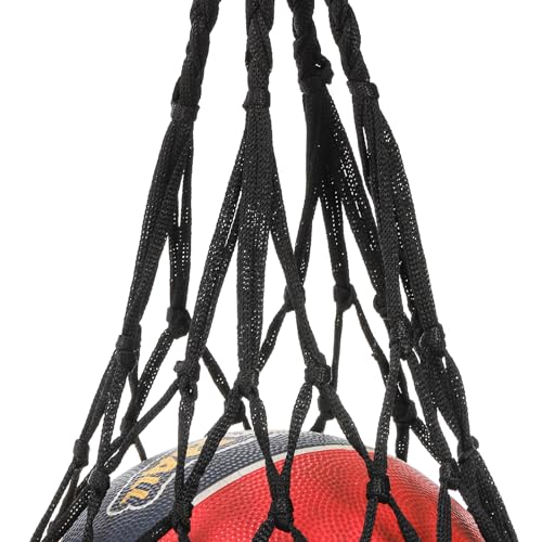 Jucoan 12 Pack Soccer Ball Bags, Single Ball Carrier Bags, Nylon Net Bags with Handles for Carrying Football Basketball, Volleyball, Fits Size 3, 4, 5