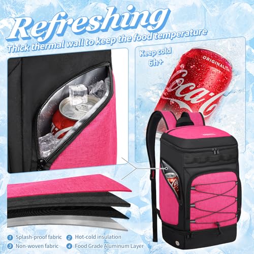 Basketball Backpack Bag Large Sports Bag with Separate Ball holder & Shoes compartment, Best for Basketball, Soccer,Volleyball,Gym - color: Pink