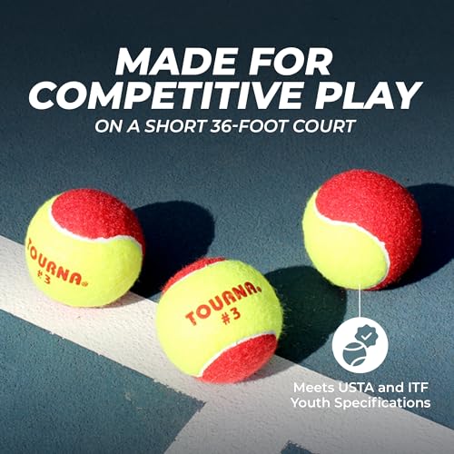 Tourna Low Compression Stage 3 Tennis Ball - style: 3 Pack