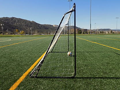 12 x 6 Ft. Powder Coated Galvanized Steel Soccer Goal w/Net. 12x6 Foot AYSO Regulation Size Portable Training Aid. Ultimate Backyard Goal, All Weather, One Year Warranty. New - color: Black, size: 12x6