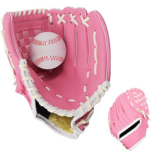 Senston Kids Youth Adult Baseball Glove, 10.5'' Softball Mitt, Left/Right Hand Throw with Ball