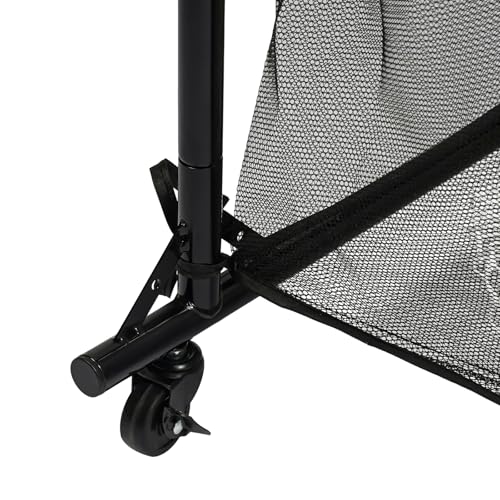 Volleyball Setter Training Equipment, Volleyball Setter Trainer Net Adjustable Angle & Height with Rolling Wheels & Ball Collection Bag for Professional Beginner Serving, Passing, Spiking